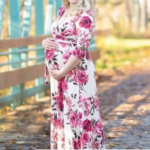 Floral Maxi Dress (Bump Friendly!)